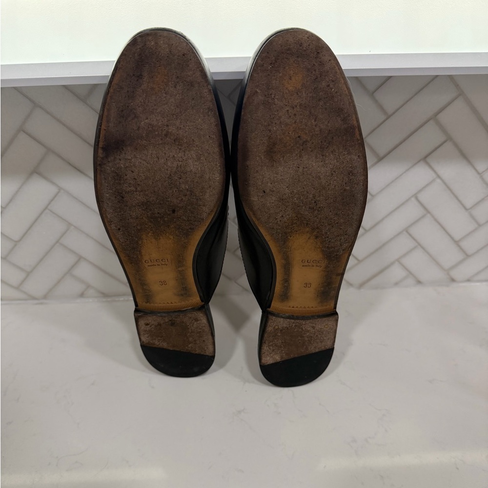 USED - Gucci Princetown Leather Mules Black 38 - Picture 4 of 4